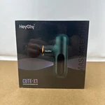 New Heychy Cute X1 Super Mini 4 Heads Deep Tissue Massage Gun (green) Sealed. Fixed Price $34.99.