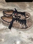 Clarks Collections Womens Soft Cushion Snake Print Sneaker Size 6.5 Euc. Fixed Price $25.00.