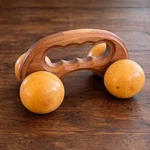 Wooden 4 Wheel Body Massager Roller Handheld Manual Tool Reflexology. Fixed Price $14.99.