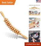 Travel-friendly Curved Wood Massage Roller Perfect For Muscle Tension Relief. Fixed Price $24.98.