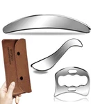 New Byyddiy 3 1 Stainless Steel Muscle Scraper Tools Set, Storage Bag. Fixed Price $25.95.