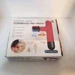 Sharper Image Powerboost Pro+ Reach Percussion Massager With 5 Attachments Red. Fixed Price $89.96.