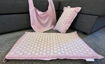 Ajna Wellbeing Acupressure Lotus Spike Wellness Massage Mat Pillow & Bag Pink. Fixed Price $55.00.