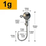 30PCS 1G 3G 10G 14G 18G 22G 25G 28G Fishing Jigging Head Hook ,round. Fixed Price $10.34.