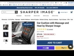 The Sharper Image Heated Back And Shoulder Massage Cushion For Car/home. Fixed Price $32.99.
