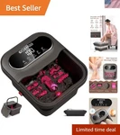 X Large Feet, Foot Spa Bath Massager Heat Soaker Bubble Roller Deep. Fixed Price $51.94.