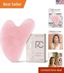 Rose Quartz Gua Sha Tool - Ultimate Facial Relaxation And Skin Care Hero. Fixed Price $6.99.
