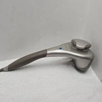 Brookstone Percussion Massager Handheld Dual Node Variable Speed Tan 235333. Fixed Price $45.00.