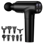 Cotsoco Gun Deep Tissue Percussion Massager, 9 Heads, 20 Speeds, Quiet. Fixed Price $39.99.