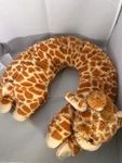 Health Touch Vibrating Travel Neck Pillow Giraffe Plush Very Soft Works Great. Fixed Price $12.50.