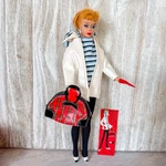Vtg Barbie 1959 Winter Holiday 975 Excellent Near Complete Wedge Shoes No Doll. Fixed Price $47.99.