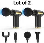 2 Qty Deep Tissue Gun Percussion Muscle Massager Neck Back Pain 4 Heads. Fixed Price $9.99.