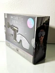 Ilive Portable Cordless Gun 4 Head Massager, 6 Speed With Eye Mask. Fixed Price $24.99.