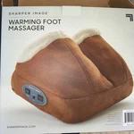 Warming Foot Massager By Sharper Image, Mocha, Fleece Lining, Open Box New. Fixed Price $24.75.