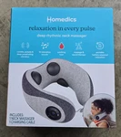 Homedics Deep Rhythmic Neck Massager W/ Music, Heat, & Vibration Gray New (4B). Fixed Price $58.98.