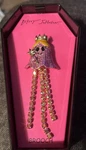Betsey Johnson Halloween Pink Princess Ghost With Tiara & Wand Brooch New Box. Fixed Price $19.99.