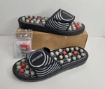 Byriver Rotating Shiatsu Acupuncture Massage Slippers Sandal BH-F002 Black Large. Fixed Price $19.99.