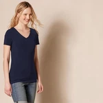 Amazon Essentials Women's Regular-fit V-neck T-shirt Xxl Navy/white. Fixed Price $26.99.