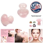 Mushroom Gua Sha Massage Tools - 2 Rose Quartz Stones For Skin & Body Care. Fixed Price $51.59.