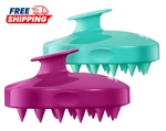 Heeta Hair Scalp Massager Shampoo Brush 2 Pack, Soft Silicone Bristles To Remove. Fixed Price $13.84.