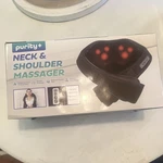 Purity+ Neck & Shoulder Shiatsu Massager W/ Heat, Adjustable Speed, Black. Fixed Price $21.00.