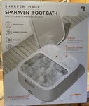 Sharper Image Spahaven Foot Bath, Heated With Massage Rollers 614EP. Fixed Price $30.00.