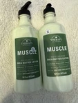 2PK Village Natural Therapy Muscle Moisturizing Shea Butter Lotion 16 Oz. Fixed Price $15.00.