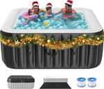 Naizea 6 Person Inflatable Hot Tub 73X73X25 Spa With 130 Soothing Jets And Cover. Fixed Price $478.99.