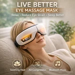 Heated Eye Massager Air Compression Bluetooth Music Relaxation Mask. Fixed Price $22.99.