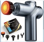 Leercon Deep Tissue Mini Massage Gun Portable With 4 Heads & 6 Speeds Grey. Fixed Price $23.00.