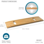 Healthsmart Dmi Deluxe Wood Transfer Board 30" 8" Two Cut Outs Yellow Pine. Fixed Price $21.99.