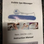Electric Bathtub Bubble Mat Portable Massager SPA700 (c) Remote Cont. Fixed Price $99.99.