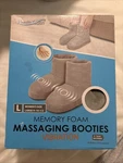 Health Touch Memory Foam Massaging Booties Gray Women Size Large 9 - 10.5 Nwt. Fixed Price $12.00.