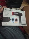 Sharper Image Powerboost Pro+ Massage Gun - Black. Fixed Price $70.00.