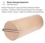 Master Massage Large Full Round Bolster Pillow Cushion Premium Sem, 9"X26". Fixed Price $38.95.