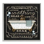 Stupell Industries Tranquility Tub Icon Textual Bathroom, Design By Jennifer. Fixed Price $69.49.