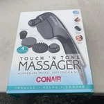 Conair Touch Tone Portable Body Massager Hand Held Wand 4 Attachments Gray. Fixed Price $43.79.