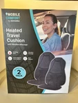 Homedics Heated Travel Cushion With Vibration Massage Black 2PK Nib. Fixed Price $29.00.