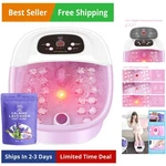 Foot Spa Bath Massager With Heat Bubbles And Vibration Jets, 16 O.... Fixed Price $101.23.