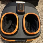 Heated Foot Massager Deep Kneading Air Compression Corded Electric Black Orange. Fixed Price $35.00.