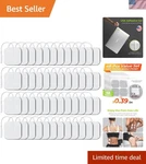 Tens Unit Electrode Pads 2"X2" 48 Pcs Value Pack, Reusable Latex-free Un.... Fixed Price $46.27.