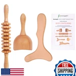 Komogir 3-IN-1 Wood Therapy Lymphatic Drainage Massage Tools Set. Fixed Price $45.83.