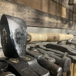 2LB 13OZ Dual Peen Hammer Blacksmithing 4140 Steel/ Hand Forged United States. Fixed Price $128.00.