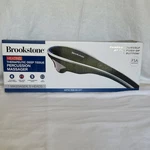 Brookstone Heated Deep Tissue Percussion Massager, 5 Heads, Full Body, Black. Fixed Price $28.66.
