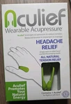 Aculief Natural Acupressure Headache Migraine Tension Relief Wearable Black New. Fixed Price $11.00.