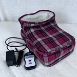 Dr. Scholl Foot Comforter Vibration With Heat, Wool Plaid Sherpa Lining. Fixed Price $29.95.