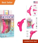 Neon Vibes Flirty - Rechargeable Silicone Bunny Finger Vibrator Pink. Fixed Price $50.34.
