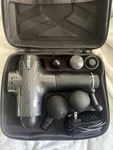Legiral Massage Gun Handheld Percussion Black 4 Heads Carrying Case. Fixed Price $35.00.