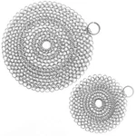 Oneekk Cast Iron Skillet Cleaner CHAINMAIL,2 Pack Piece Assortment, Silvery. Fixed Price $11.49.