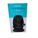 Homedics Deluxe Portable Seat Cushion Massager With Heat Vibrating Pad Back Pain. Fixed Price $35.04.